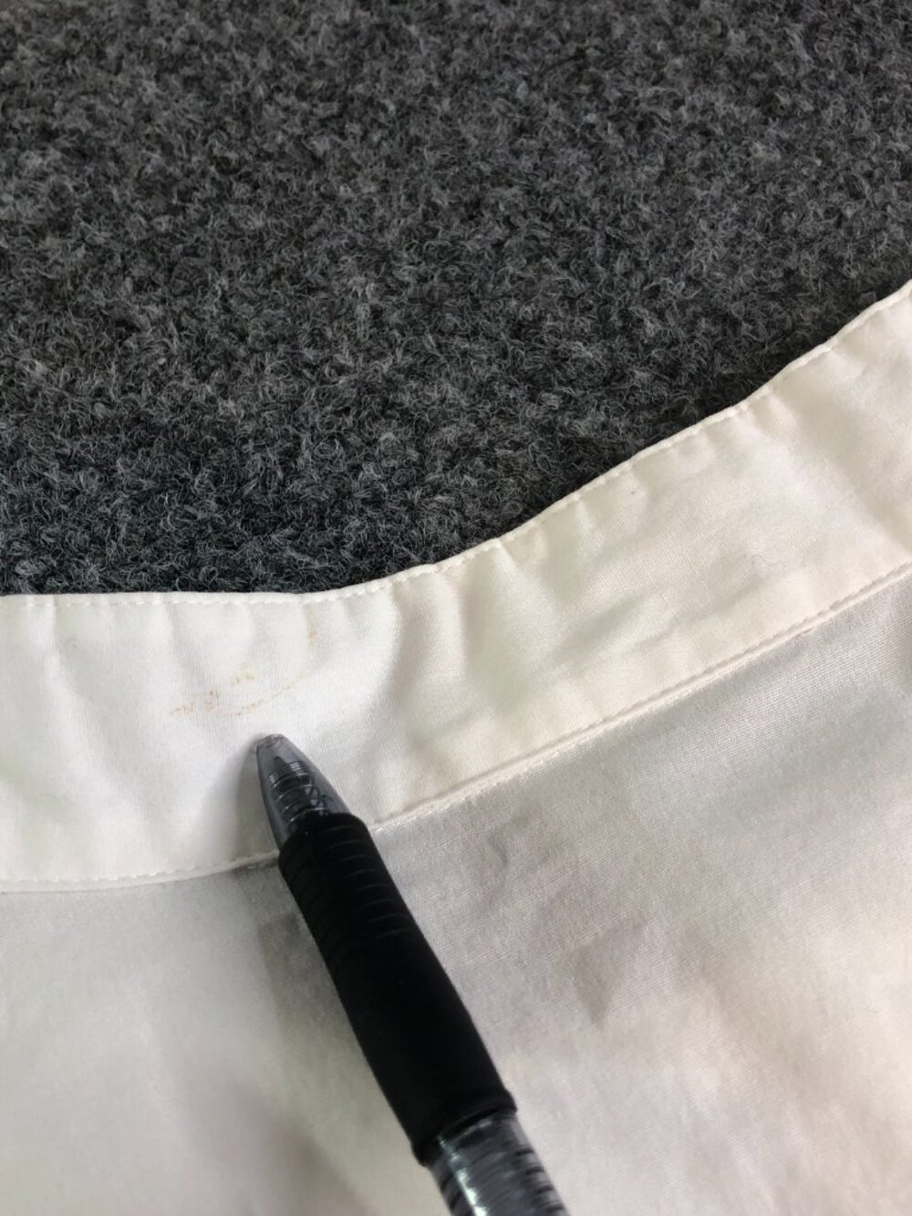 Eileen Fisher Tunic Shirt Womens Medium White Organic Cotton Band Collar Button - Picture 15 of 16